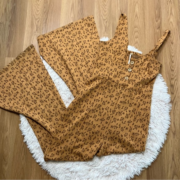 Free People Eyes On You Flare Leg Jumpsuit in Brown - Picture 3 of 15